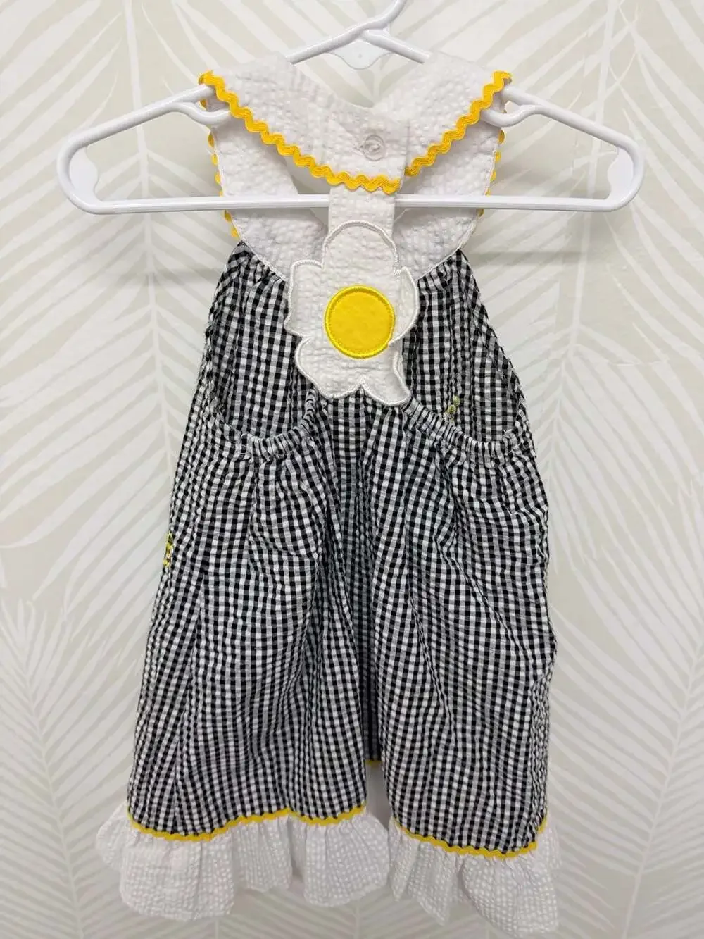 Emily Rose Toddler Girl Bumble Bee Embroidered Seersucker Gingham Dress Size 3T